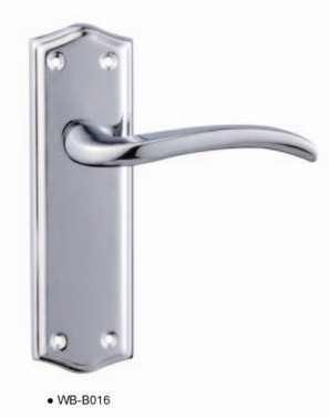 Lever handle on plate